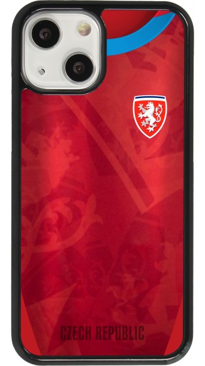 Coque iPhone 13 mini - Maillot de football République Tchèque personnalisable
