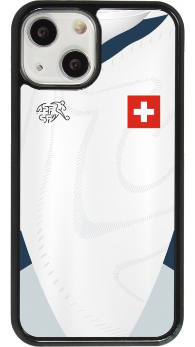 Coque iPhone 13 mini - Maillot de football Suisse Extérieur personnalisable