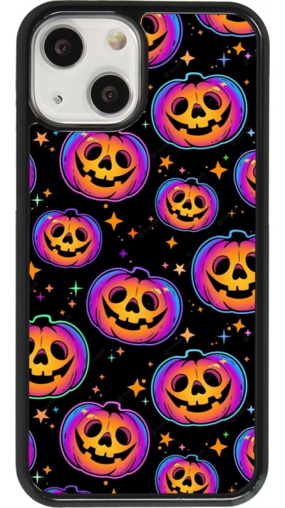 iPhone 13 mini Case Hülle - Halloween 2024 rainbow pumpkins