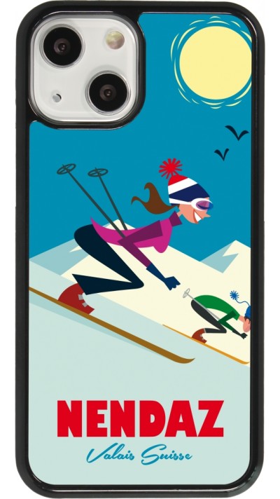 Coque iPhone 13 mini - Nendaz Ski Downhill