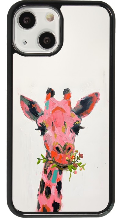 iPhone 13 mini Case Hülle - Pink Girafe Paint