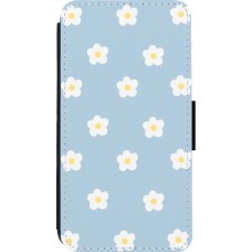 iPhone 13 mini Case Hülle - Wallet schwarz Easter 2024 daisy flower