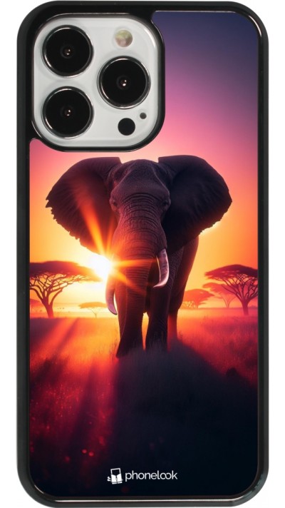 iPhone 13 Pro Case Hülle - Elefant Sonnenaufgang Schönheit