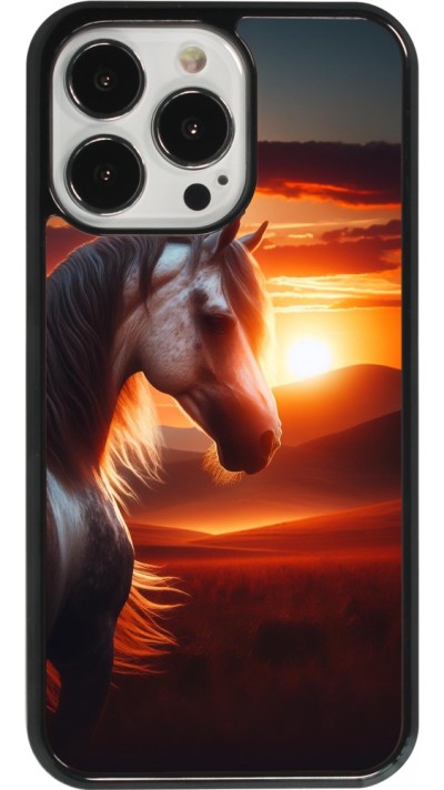 iPhone 13 Pro Case Hülle - Majestätischer Sonnenuntergang Pferd