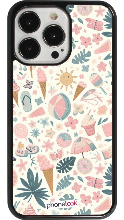 iPhone 13 Pro Case Hülle - Sommer Pink Muster