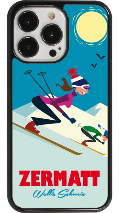 iPhone 13 Pro Case Hülle - Zermatt Ski Downhill