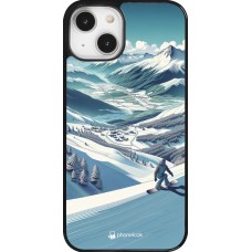 iPhone 14 Case Hülle - Snowboarder Berg