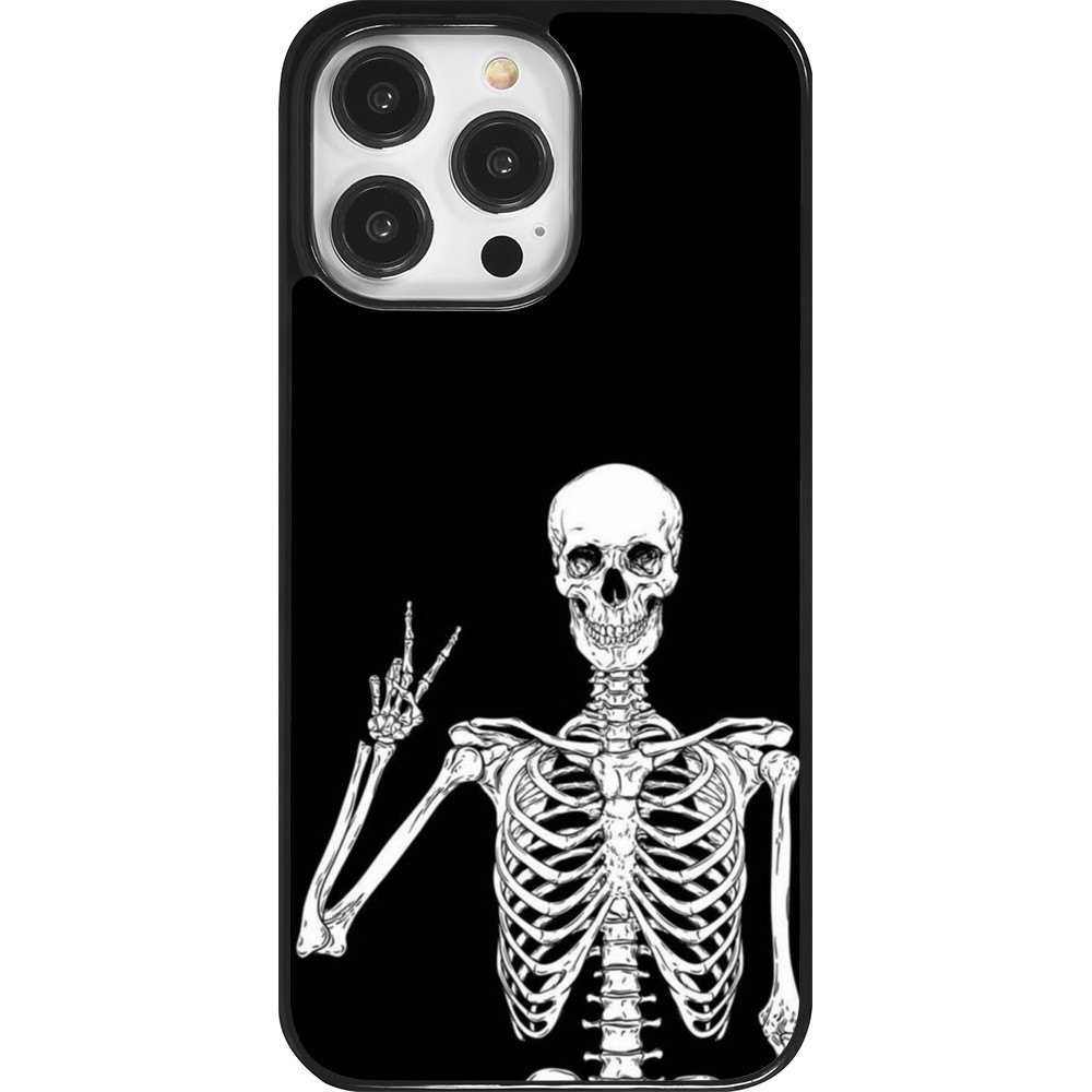 iPhone 14 Pro Max Case Hülle - Halloween 2023 peace skeleton