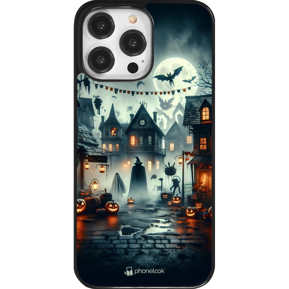 iPhone 14 Pro Max Case Hülle - Halloween Spukstadt