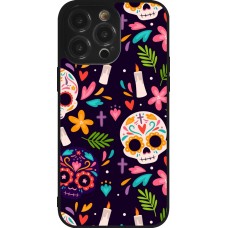 iPhone 14 Pro Max Case Hülle - Silikon schwarz Halloween 2023 mexican style