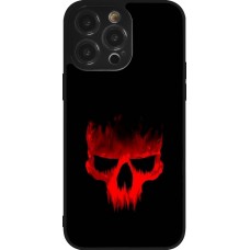 iPhone 14 Pro Max Case Hülle - Silikon schwarz Halloween 2023 scary skull