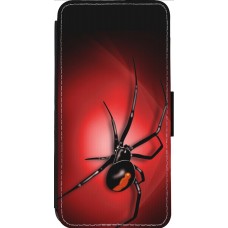 iPhone 14 Pro Max Case Hülle - Wallet schwarz Halloween 2023 spider black widow