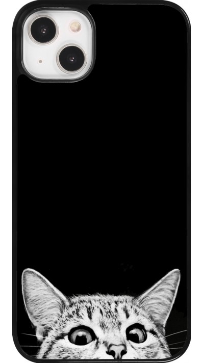 iPhone 14 Plus Case Hülle - Cat Looking Up Black