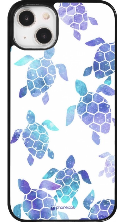 iPhone 14 Plus Case Hülle - Turtles pattern watercolor