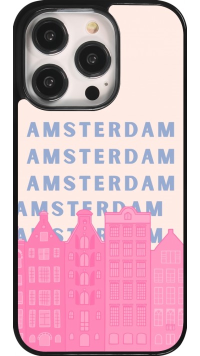 iPhone 14 Pro Case Hülle - Amsterdam Pink Print