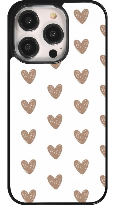 iPhone 14 Pro Case Hülle - Autumn 2024 brown hearts