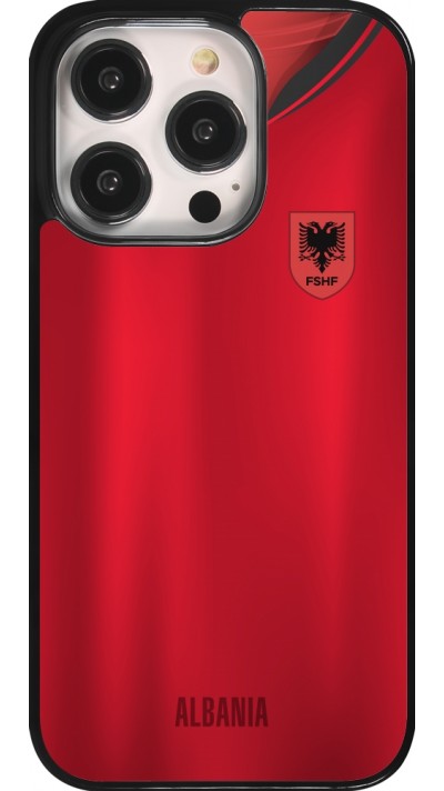 iPhone 14 Pro Case Hülle - Albanien personalisierbares Fussballtrikot