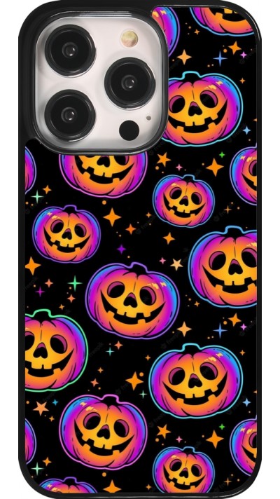 iPhone 14 Pro Case Hülle - Halloween 2024 rainbow pumpkins