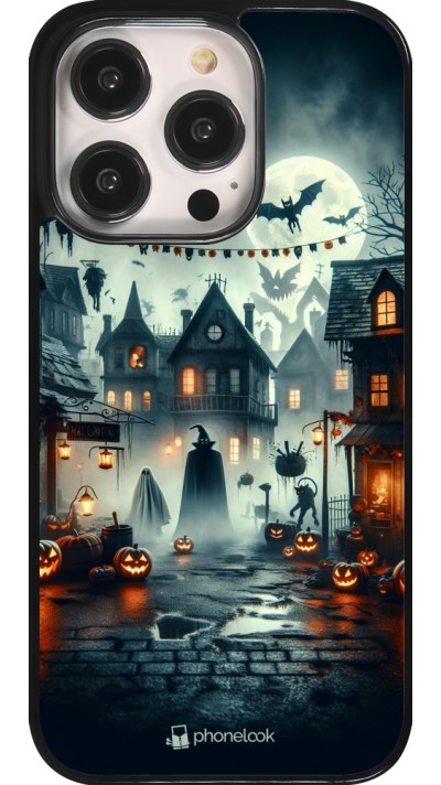 iPhone 14 Pro Case Hülle - Halloween Spukstadt