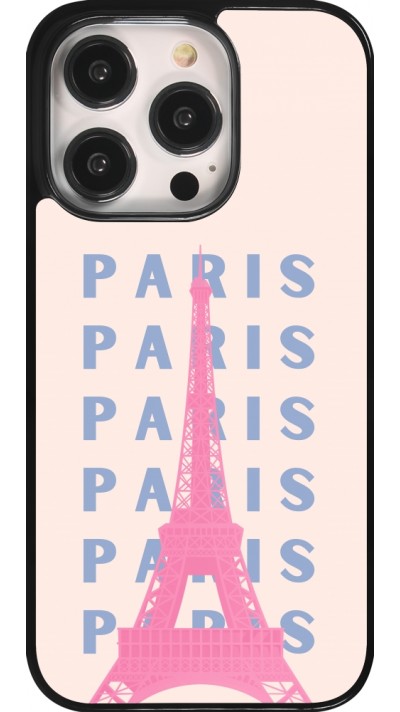 iPhone 14 Pro Case Hülle - Paris Pink Print