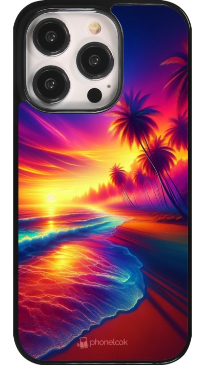 iPhone 14 Pro Case Hülle - Strand Sonnenuntergang auffällig