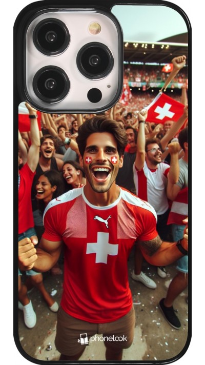 iPhone 14 Pro Case Hülle - Schweizer Fan Euro 2024