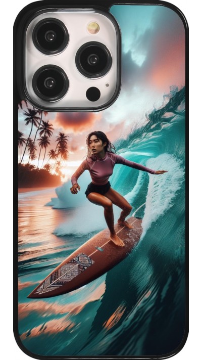 iPhone 14 Pro Case Hülle - Surferin aus Bali