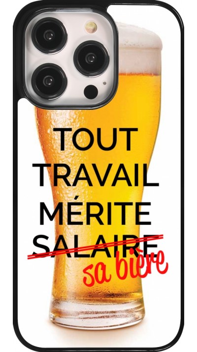 iPhone 14 Pro Case Hülle - Tout travail mérite sa bière