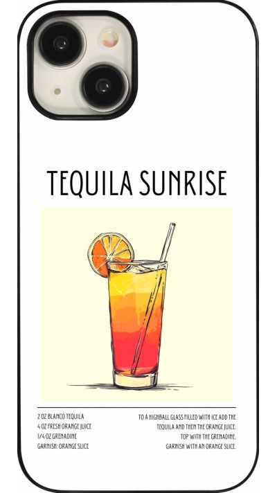 iPhone 15 Case Hülle - Cocktail Rezept Tequila Sunrise