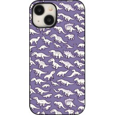 iPhone 15 Case Hülle - Mini-Dino-Muster violett