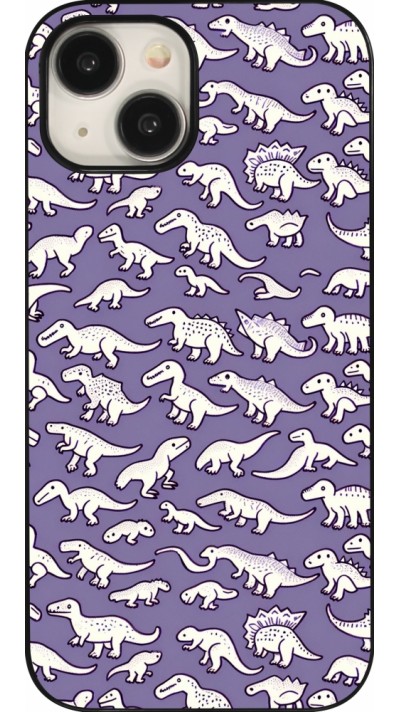 iPhone 15 Case Hülle - Mini-Dino-Muster violett