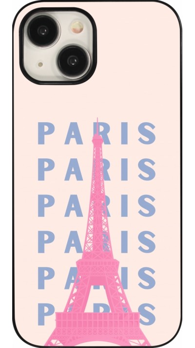 iPhone 15 Case Hülle - Paris Pink Print