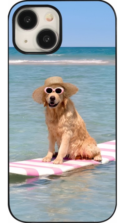 Coque iPhone 15 - Summer Dog on Paddle