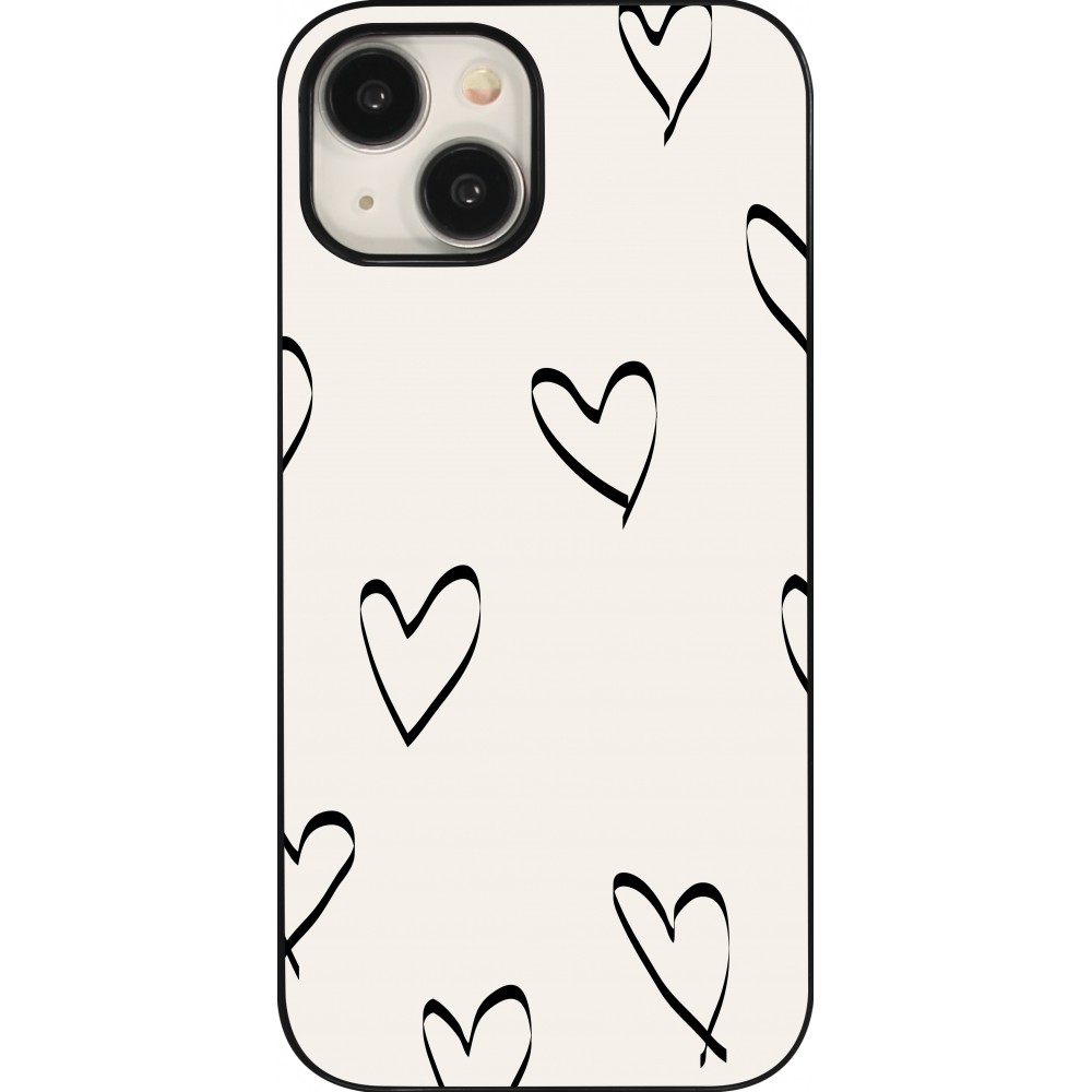 iPhone 15 Case Hülle - Valentine 2023 minimalist hearts