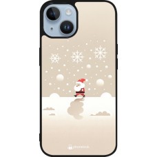 iPhone 15 Case Hülle - Silikon schwarz Weihnachten 2023 Minimalistischer Weihnachtsmann