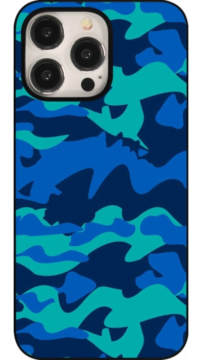 iPhone 15 Pro Max Case Hülle - Camo Blue