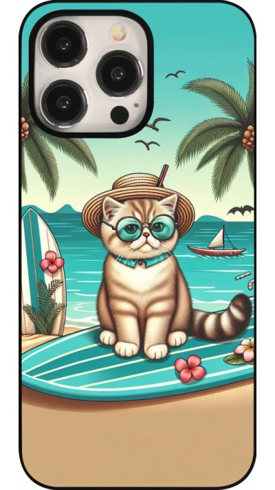 iPhone 15 Pro Max Case Hülle - Chat Surf Stil