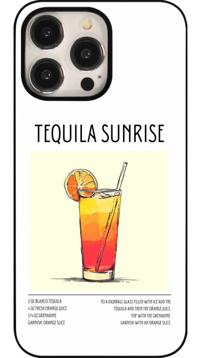 iPhone 15 Pro Max Case Hülle - Cocktail Rezept Tequila Sunrise