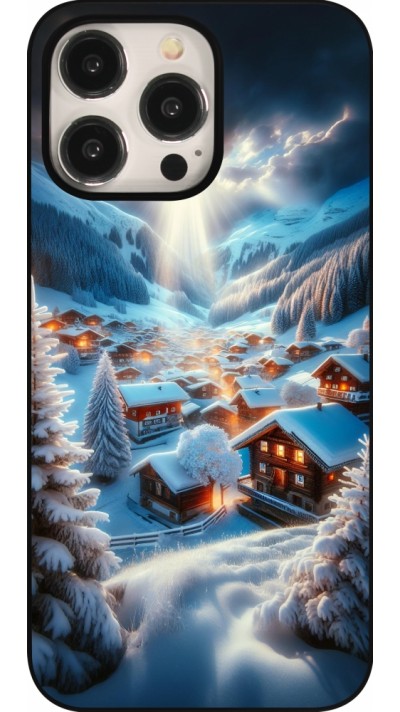 iPhone 15 Pro Max Case Hülle - Berg Schnee Licht