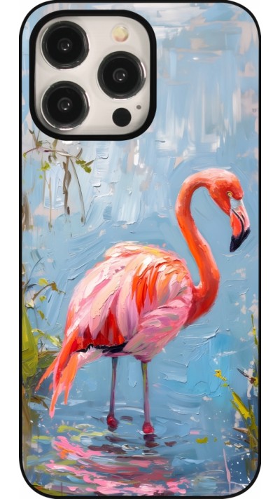 iPhone 15 Pro Max Case Hülle - Paint Flamingo