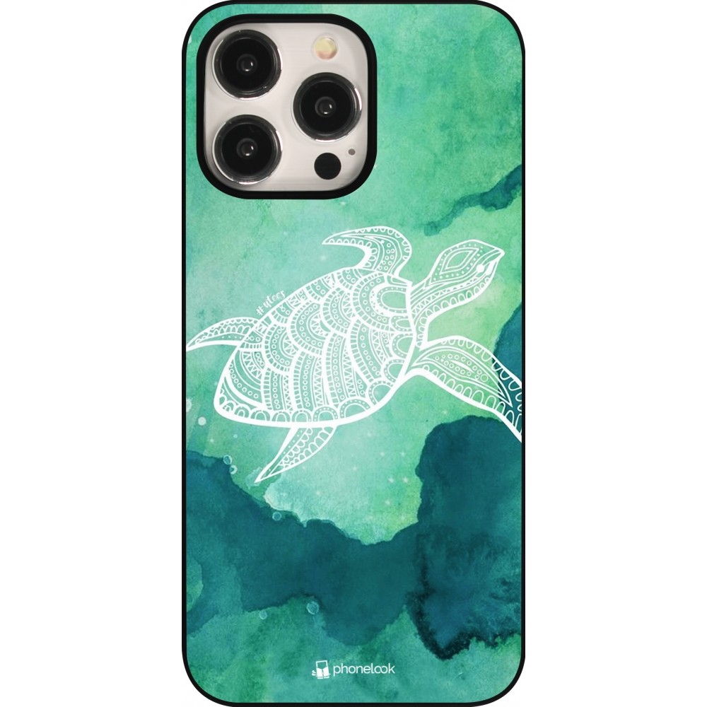 iPhone 15 Pro Max Case Hülle - Turtle Aztec Watercolor