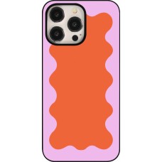 iPhone 15 Pro Max Case Hülle - Wavy Rectangle Orange Pink