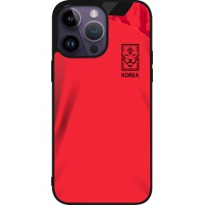 iPhone 15 Pro Max Case Hülle - Silikon schwarz Südkorea 2022 personalisierbares Fussballtrikot