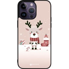 iPhone 15 Pro Max Case Hülle - Silikon schwarz Weihnachten 2023 Choupinette Rentier