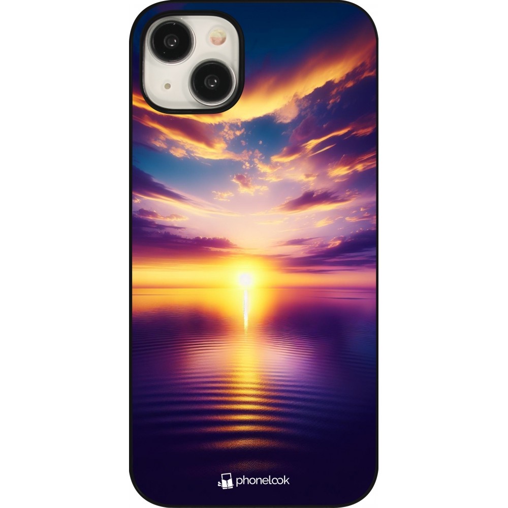 iPhone 15 Plus Case Hülle - Sonnenuntergang gelb violett