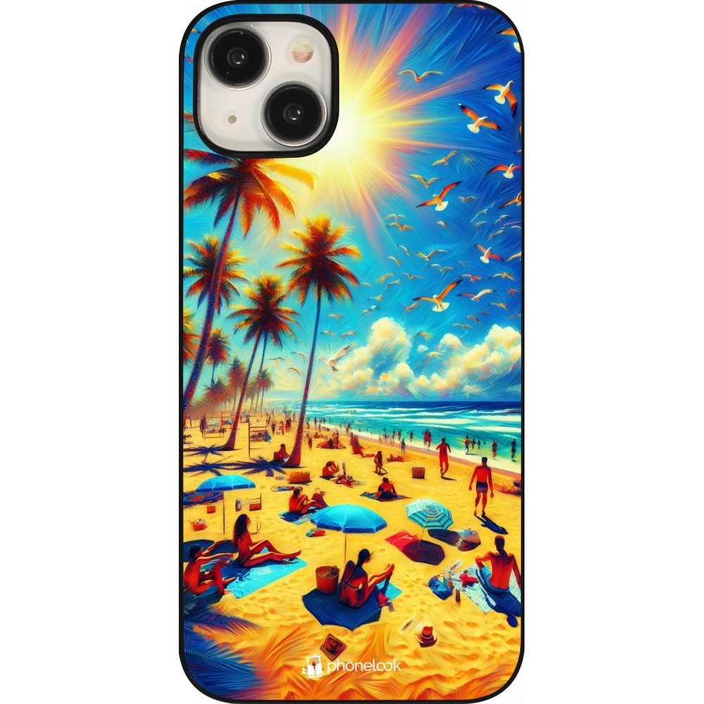 iPhone 15 Plus Case Hülle - Sommer Paradies Farbe