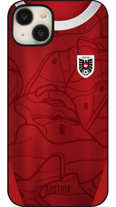 iPhone 15 Plus Case Hülle - Austria personalisierbares Fussballtrikot