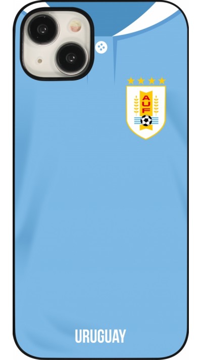 iPhone 15 Plus Case Hülle - Uruguay 2022 personalisierbares Fussballtrikot