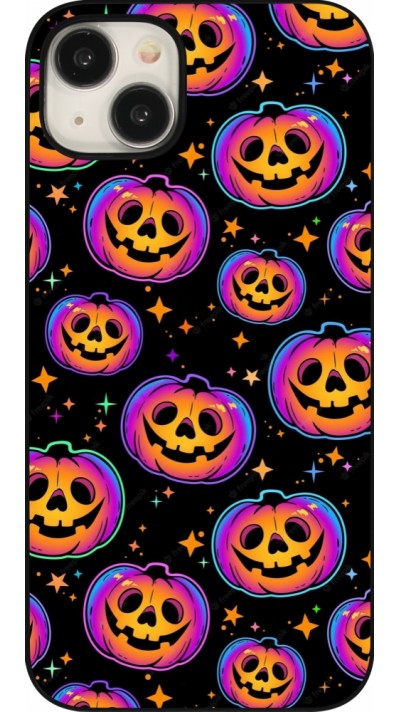 iPhone 15 Plus Case Hülle - Halloween 2024 rainbow pumpkins