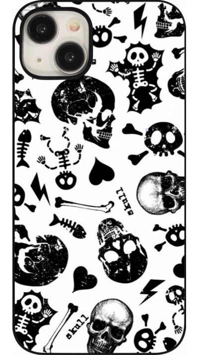 iPhone 15 Plus Case Hülle - Halloween 2024 skeleton mix